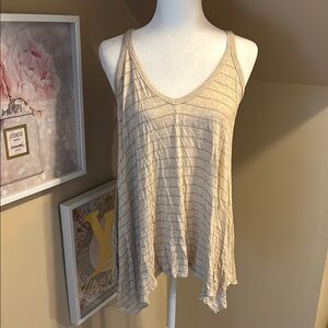 Splendid Tan Asymmetrical Relaxed Tank Top